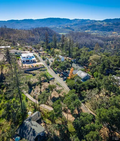 an aerial view of multiple house