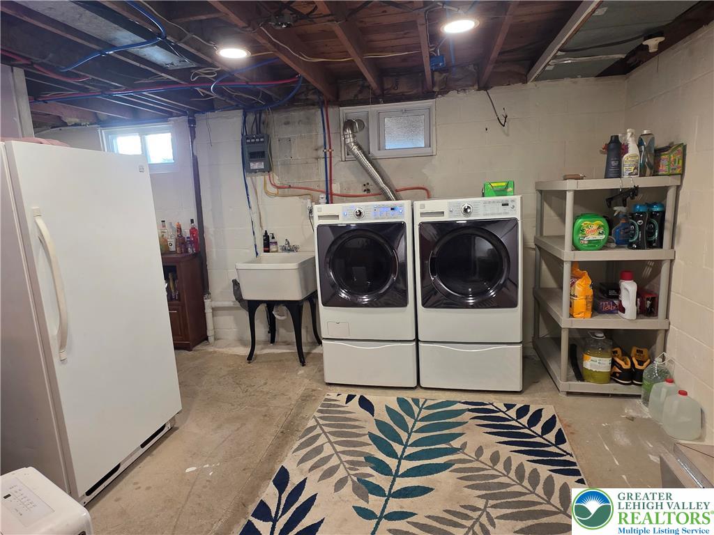 189 West Berger Street Emmaus, PA 18049 - Photo 19 of 26 a utility room with dryer and washer