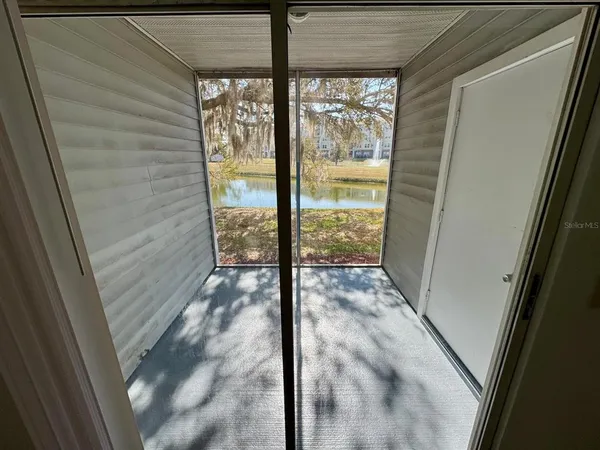a view of a glass door