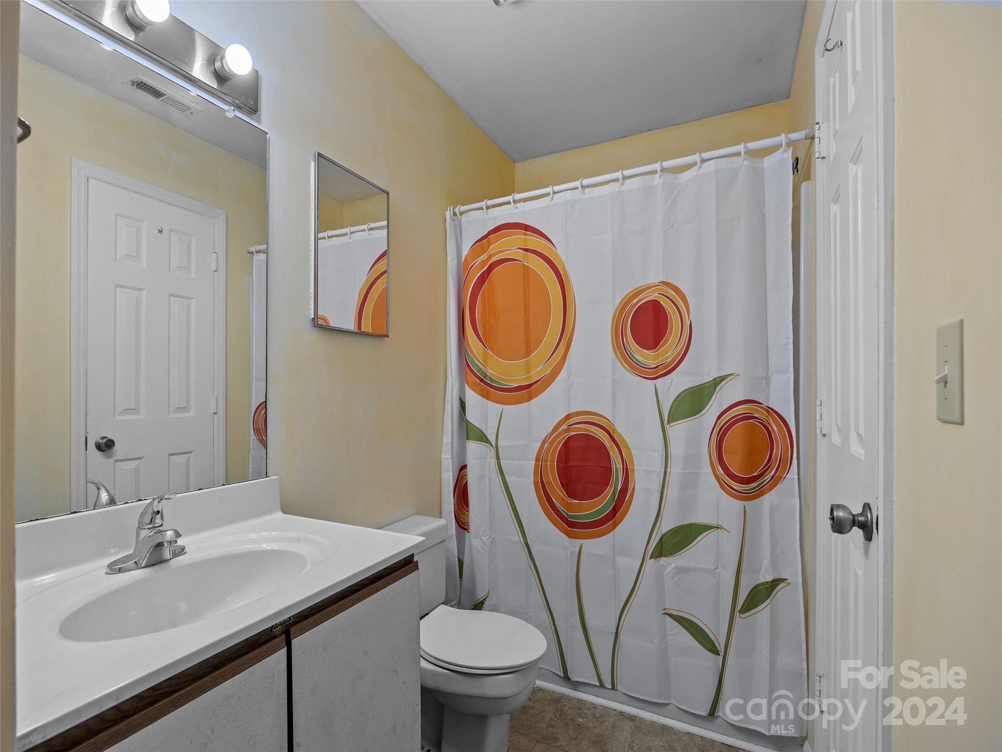 110 Heywood Road, Unit 14D Arden, NC 28704 - Photo 11 of 20 a bathroom with a toilet a sink and a mirror