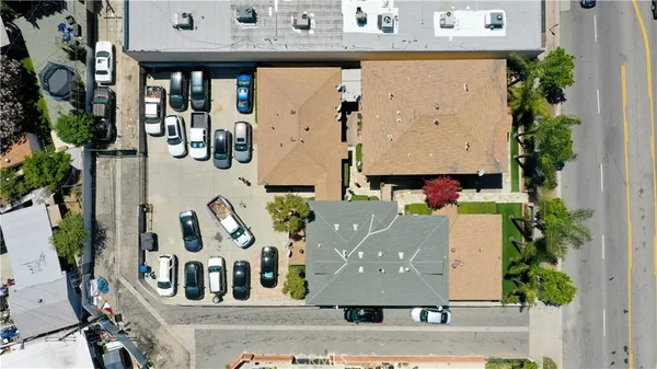 an aerial view of multiple house
