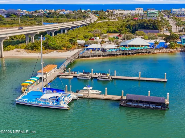 a view of a city with lawn chairs