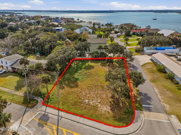 a view of a lake with houses