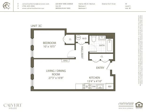 $640,000 | 625 New York Avenue, Unit 3C | Wingate