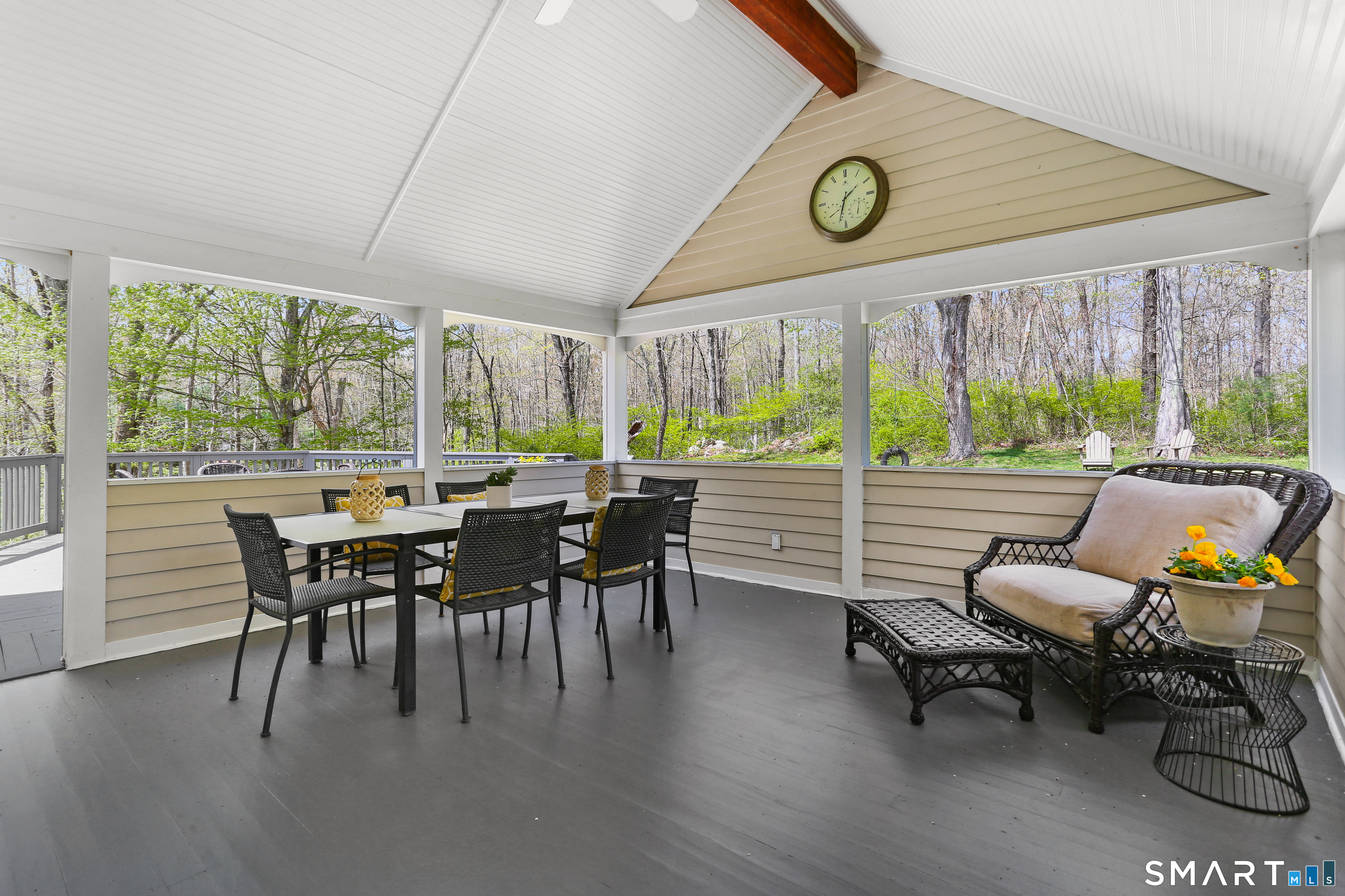 4041 Redding Road Fairfield, CT 06824 - Photo 16 of 38 Covered porch allows for outdoor enjoyment all summer long