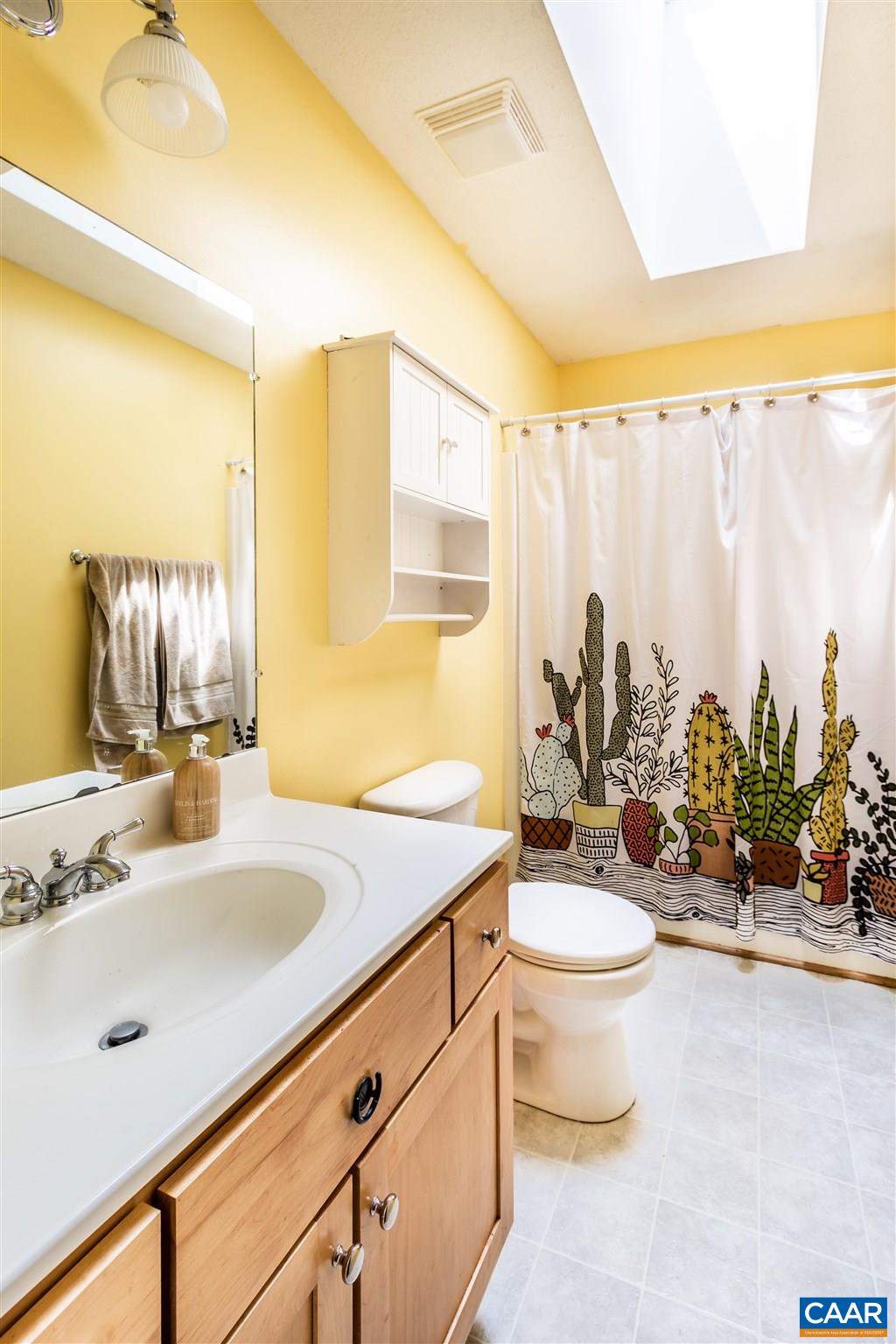 196 Logtrac Road Stanardsville, VA 22973 - Photo 28 of 34 a bathroom with a double vanity sink toilet and a mirror