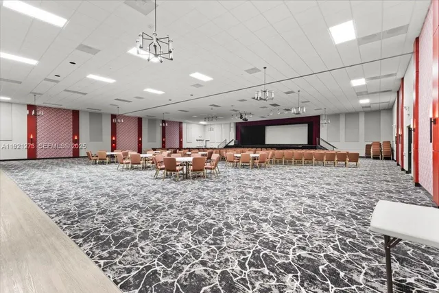 a large room with lots of counter top space