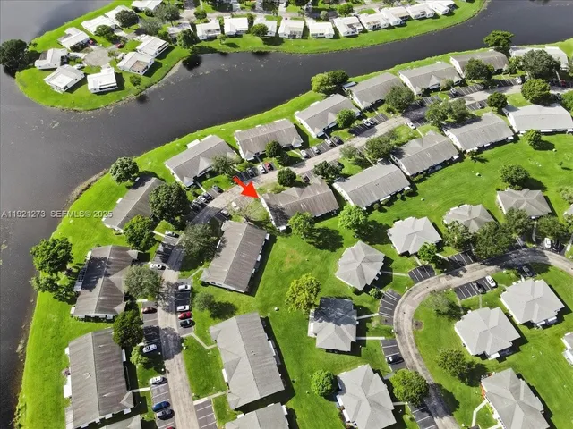 a window with a swimming pool