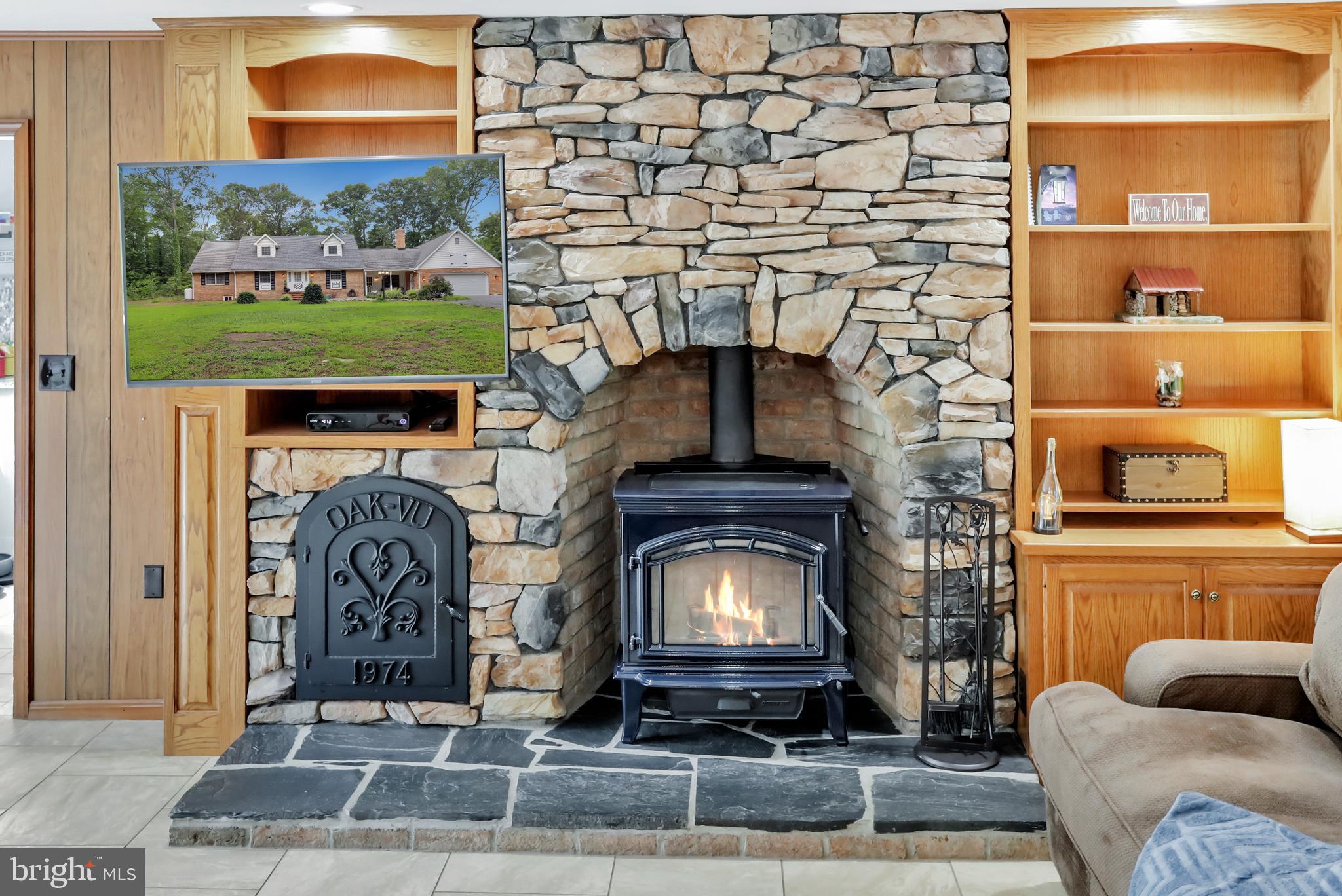 9611 Shimpstown Road Mercersburg, PA 17236 - Photo 38 of 147 Custom Wood Storage - Garage Access; NEW Woodstove