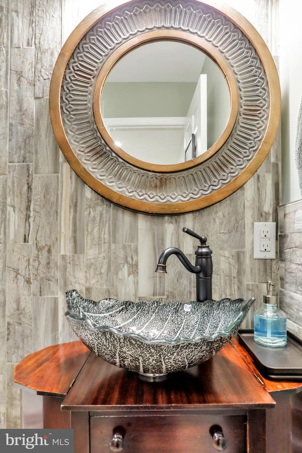 9611 Shimpstown Road Mercersburg, PA 17236 - Photo 50 of 147 Custom Vanity with Raised-Leaf Basin; Custom Tile