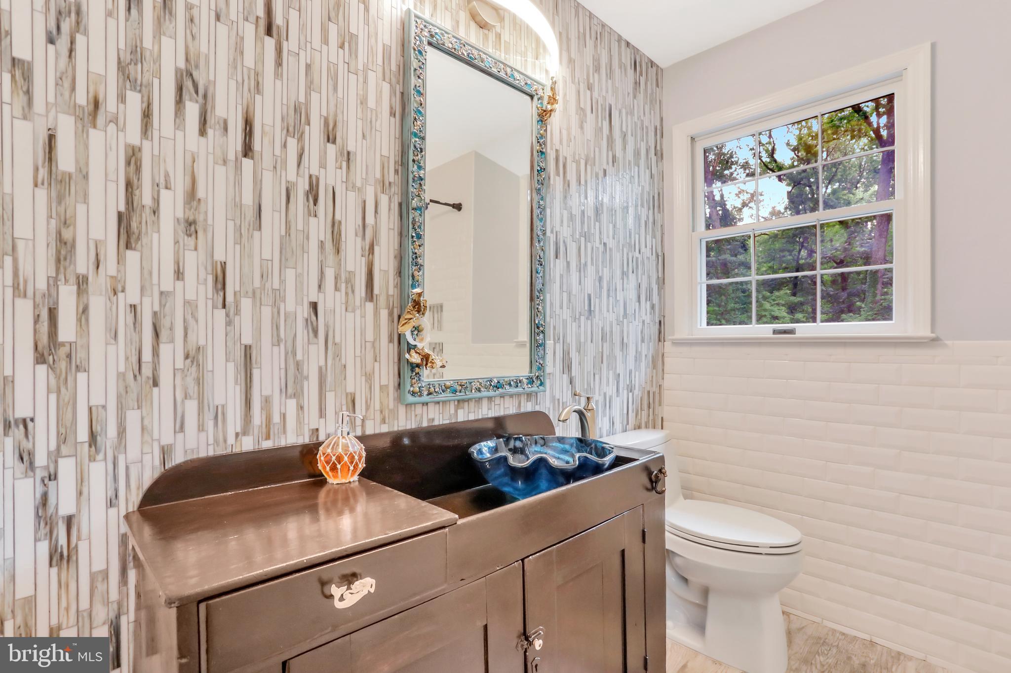 9611 Shimpstown Road Mercersburg, PA 17236 - Photo 79 of 147 $$ Custom Tile Focal Wall w/ Ocean Inspired Basin