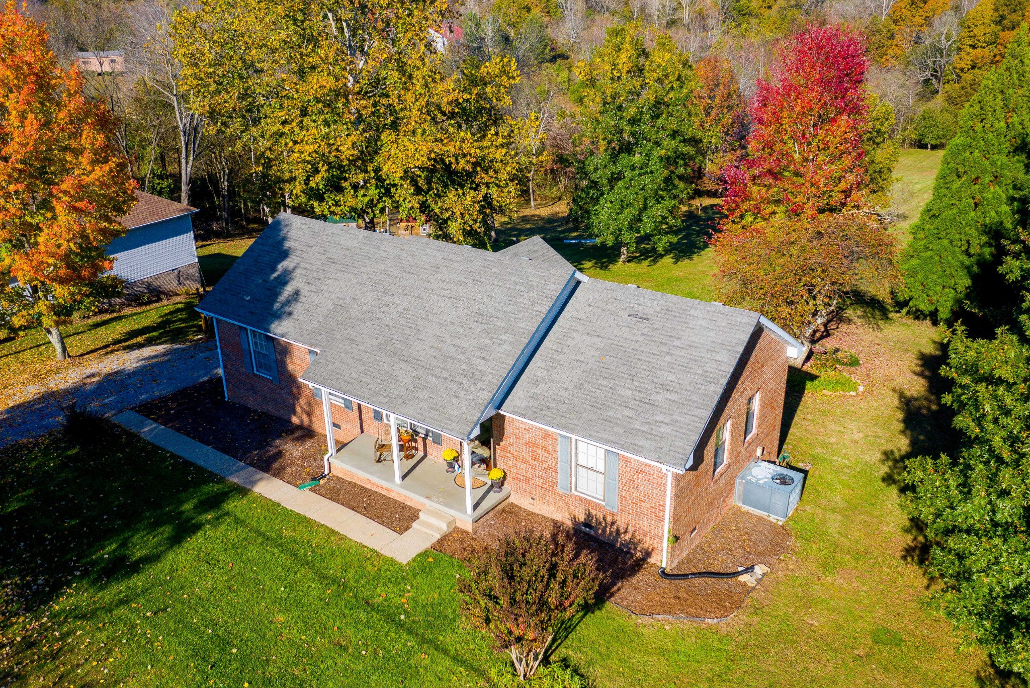 1715 South Walker Road Pleasant View, TN 37146 - Photo 38 of 42 an aerial view of a house with a yard basket ball court and outdoor seating