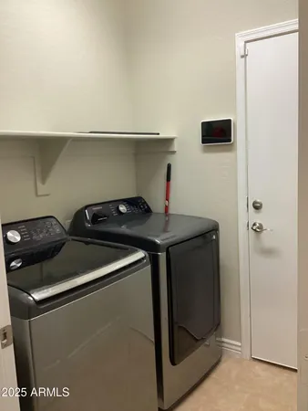 a view of a room with storage and racks