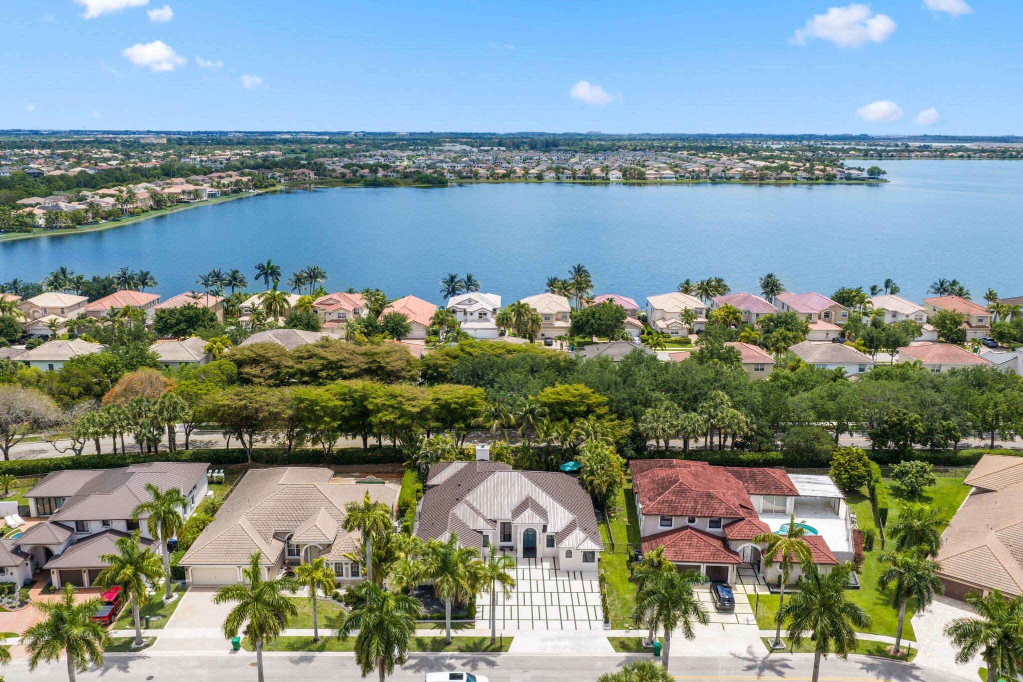 4265 Southwest 185th Avenue Miramar, FL 33029 - Photo 60 of 64 a view of lake and houses with outdoor space