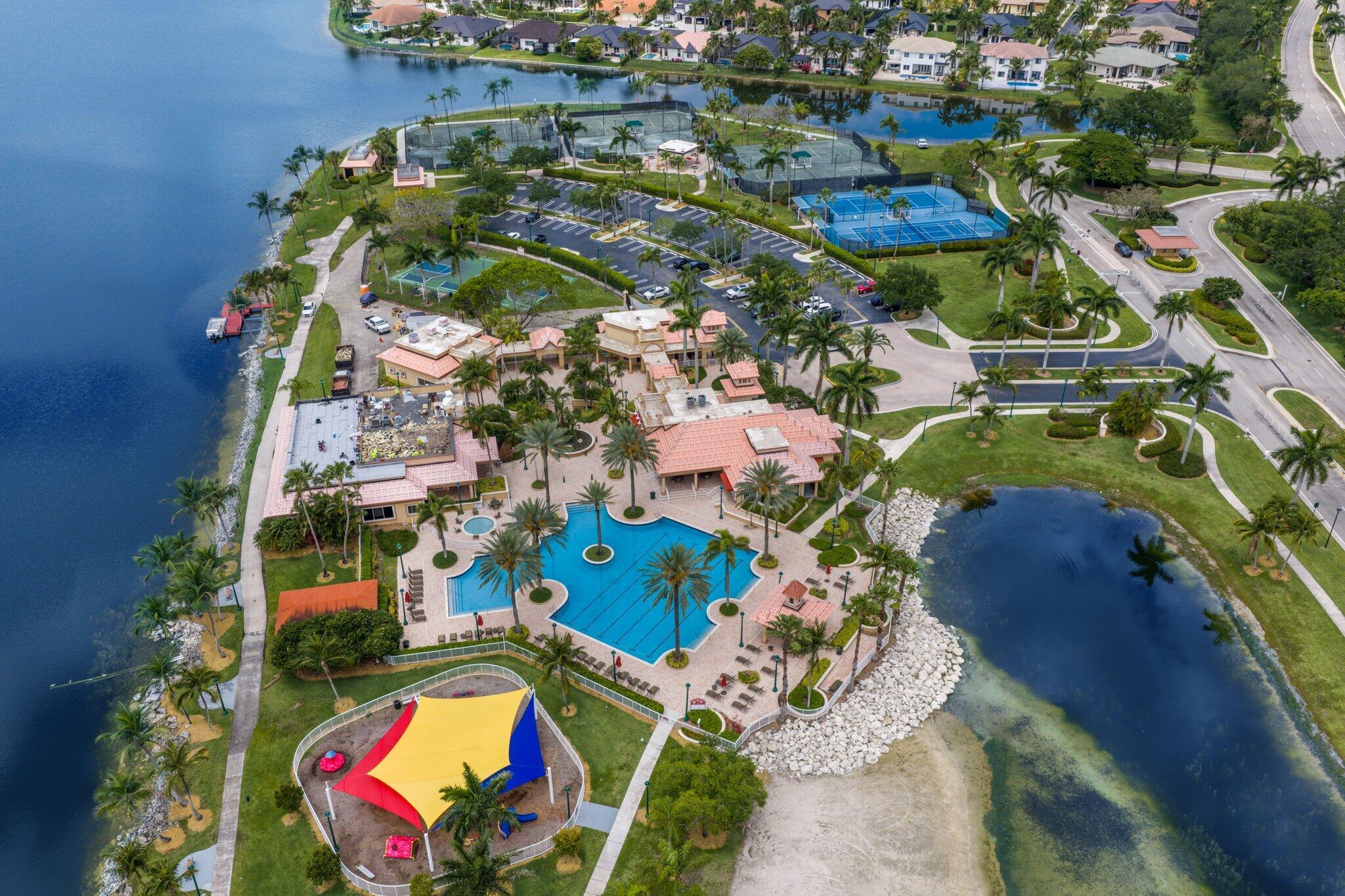4265 Southwest 185th Avenue Miramar, FL 33029 - Photo 63 of 64 an aerial view of a houses with yard