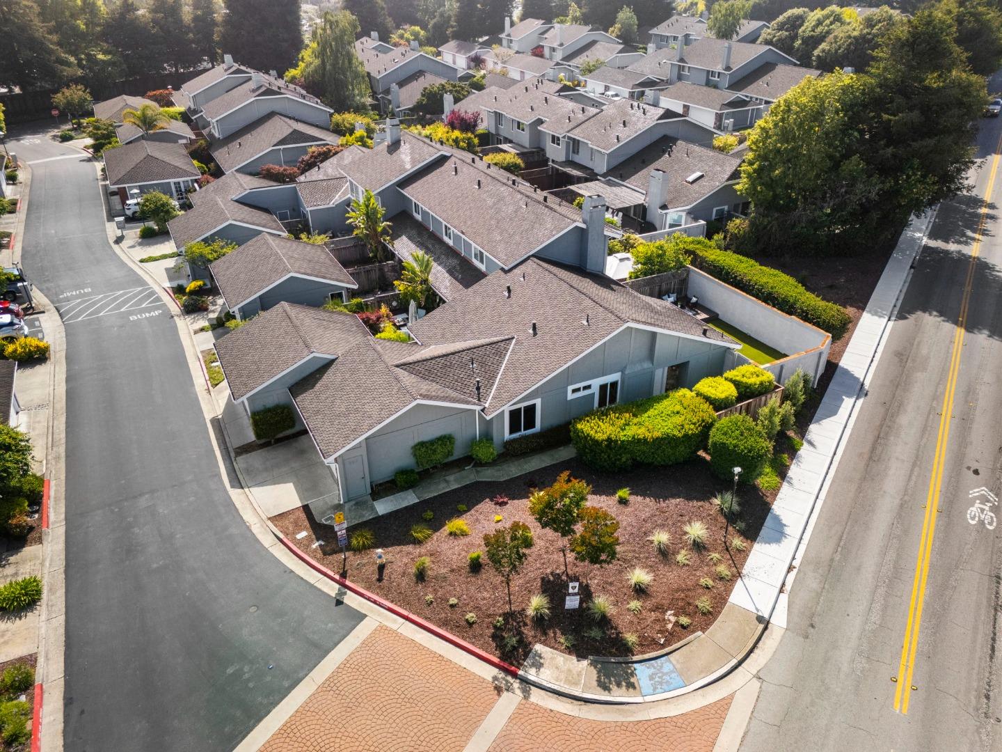 297 Perch Way Aptos, CA 95003 - Photo 37 of 42 an aerial view of a house with a swimming pool