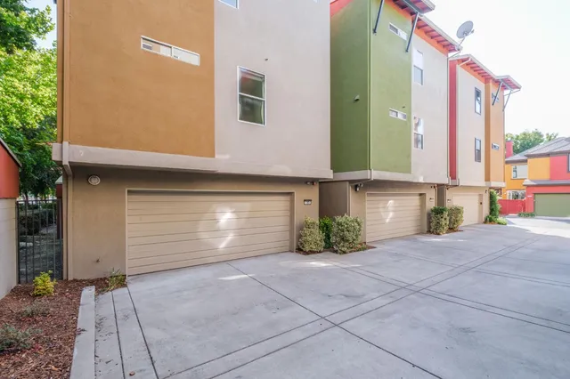 a view of a house with a garage