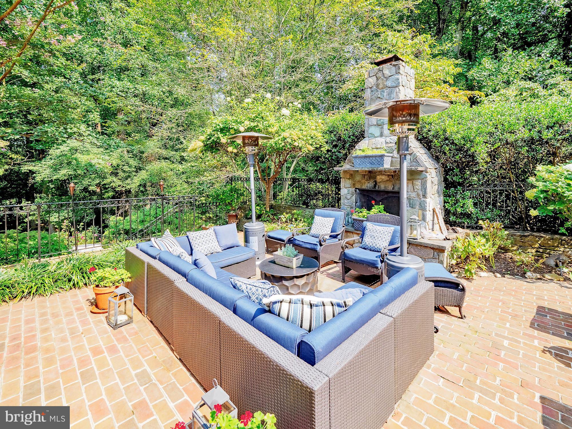5 Eagle Ridge Court Bethesda, MD 20817 - Photo 19 of 33 Outdoor Sitting Area with Fireplace