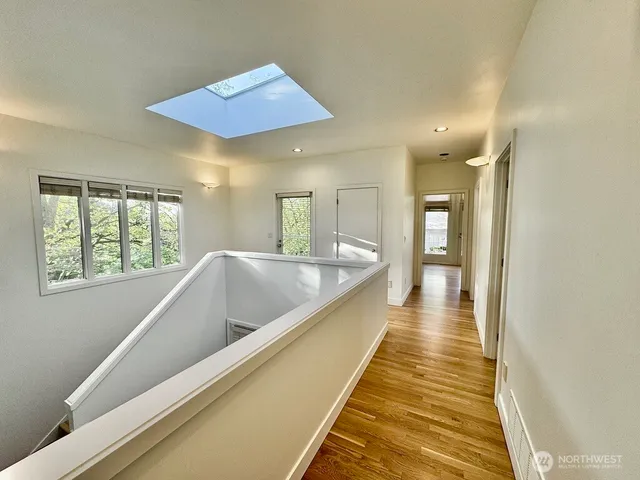 a view of a living room and bathroom