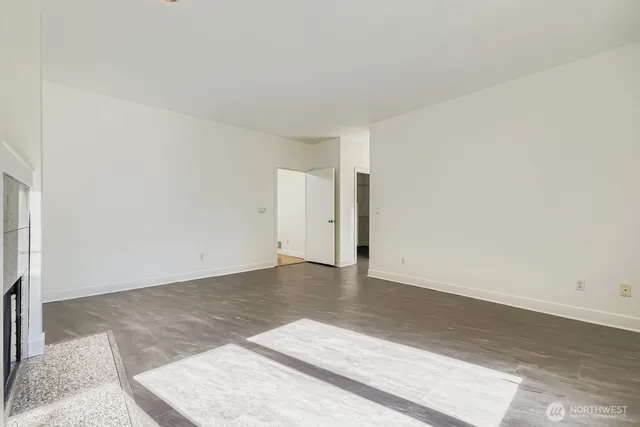 an empty room with an entryway