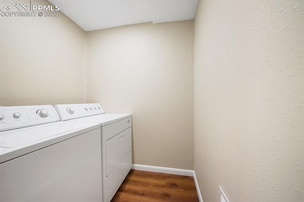 5145 Slickrock Drive Colorado Springs, CO 80923 - Photo 26 of 33 a utility room with dryer and washer