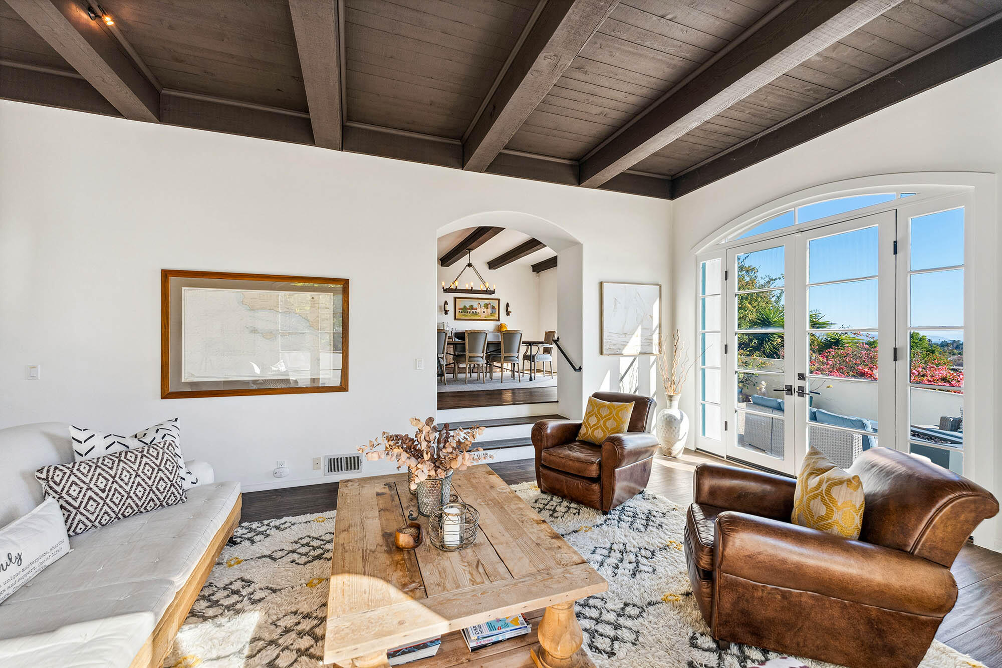 396 Las Alturas Road Santa Barbara, CA 93103 - Photo 17 of 70 a living room with furniture and a large window