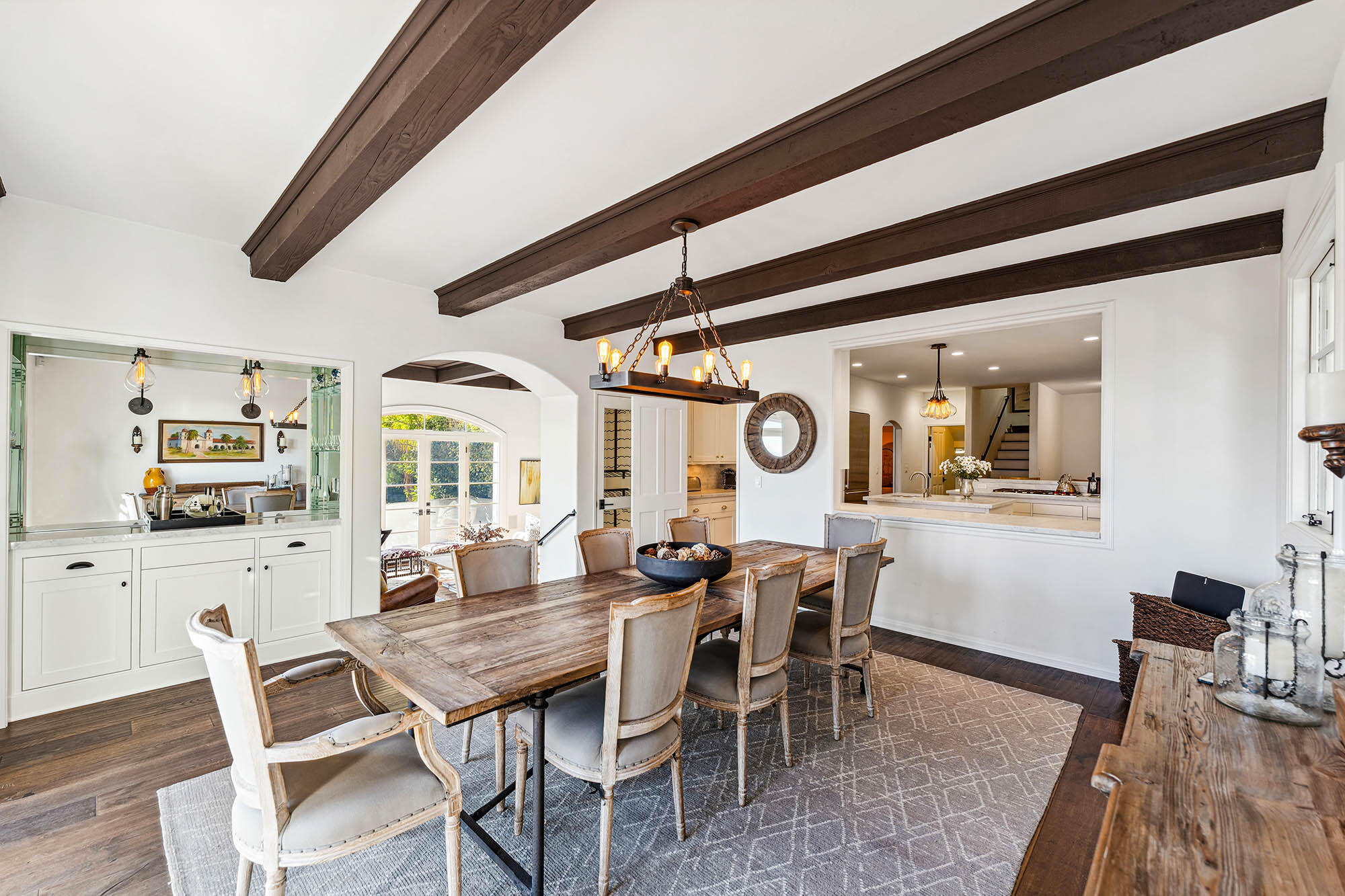 396 Las Alturas Road Santa Barbara, CA 93103 - Photo 19 of 70 a dining room with furniture and window