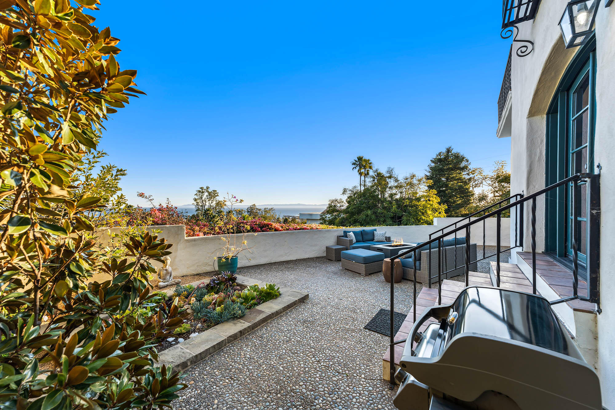 396 Las Alturas Road Santa Barbara, CA 93103 - Photo 50 of 70 a view of a balcony with chairs