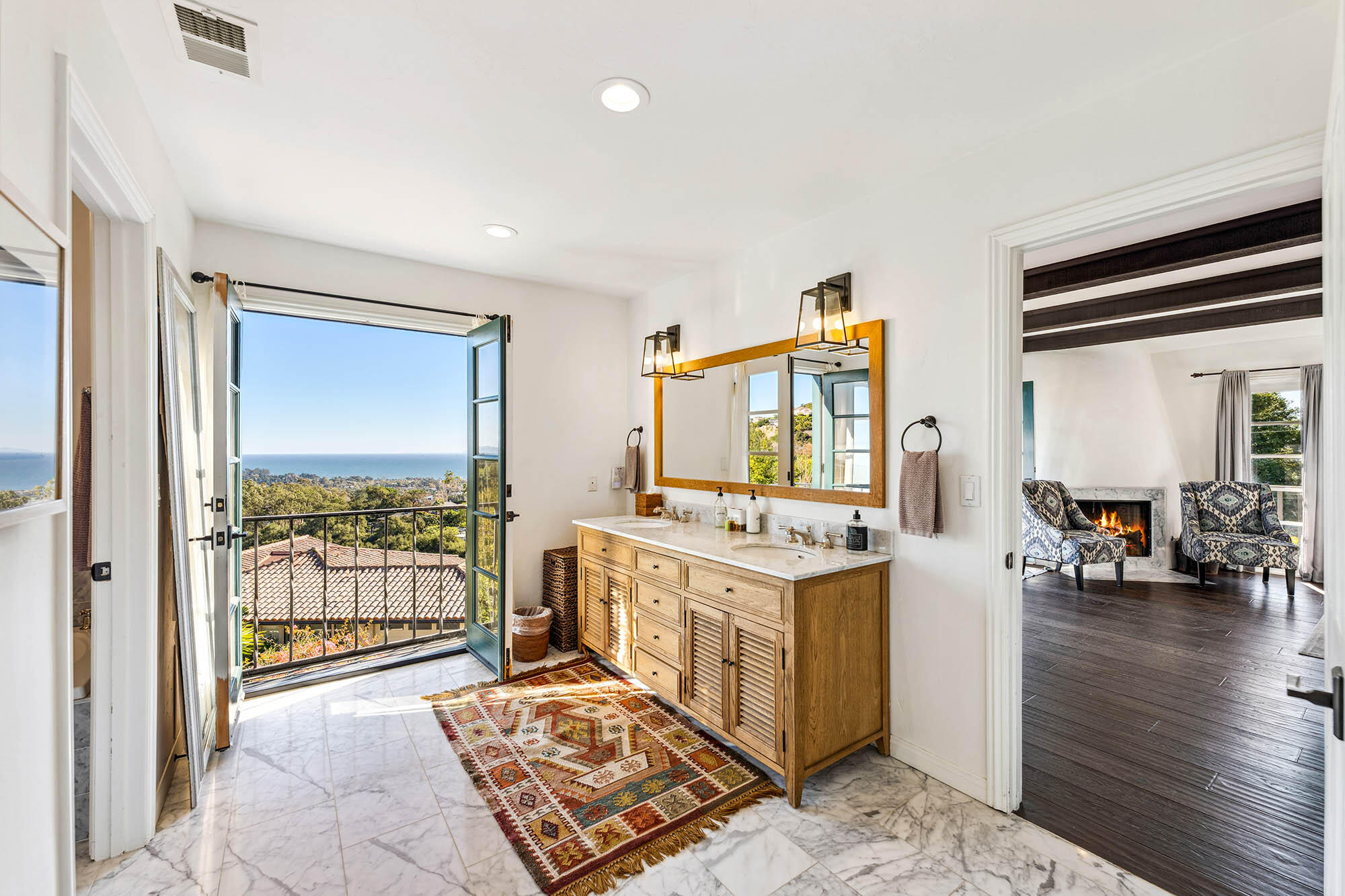 396 Las Alturas Road Santa Barbara, CA 93103 - Photo 8 of 70 a very nice looking living room with a large window and stainless steel appliances
