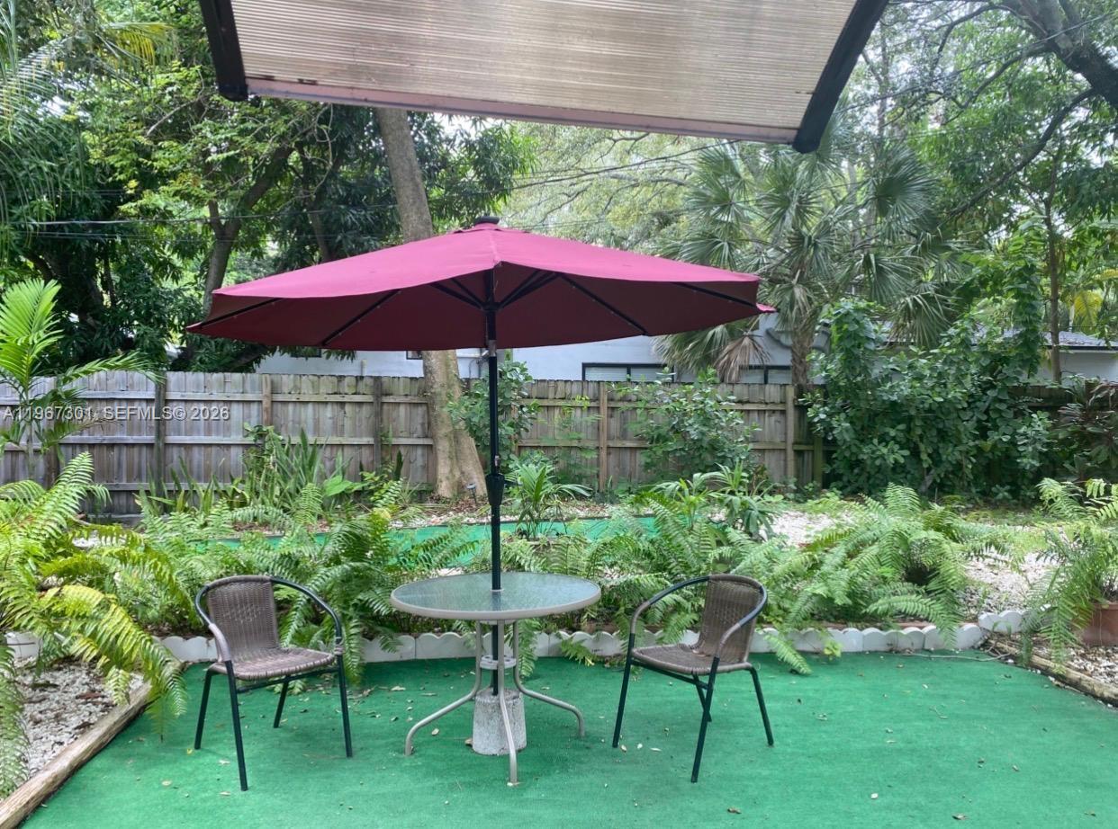 1760 Northeast 144th Street Miami, FL 33181 - Photo 66 of 83 a garden view with a seating space