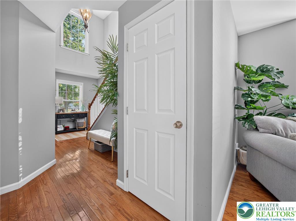 4148 Ross Road Bethlehem, PA 18020 - Photo 43 of 67 A welcoming entryway with gleaming wood floors and a soaring ceiling provides an inviting first impression.
