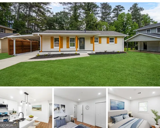 a view of a house with a backyard and a patio