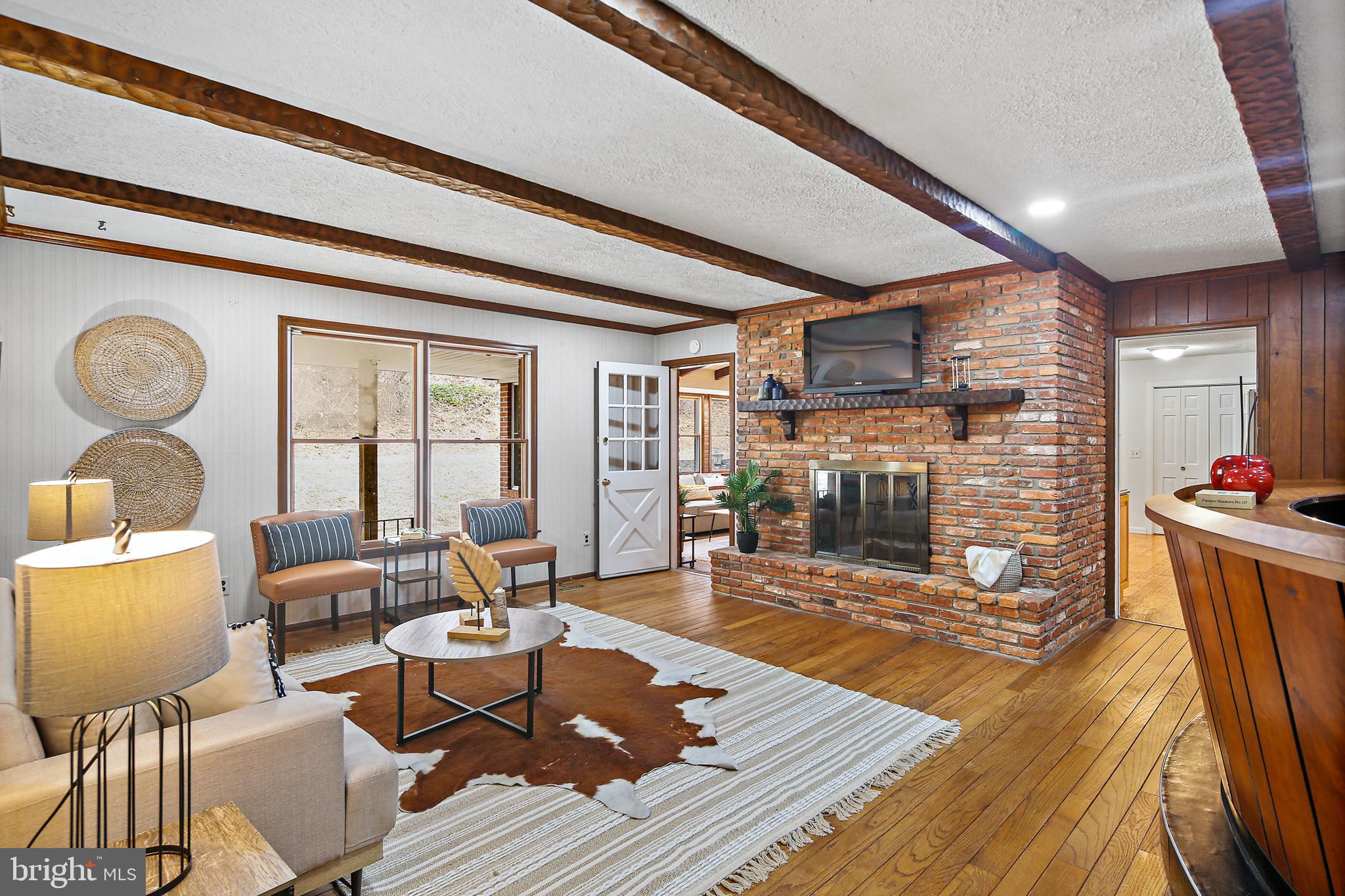 13414 Bladon Road Phoenix, MD 21131 - Photo 14 of 41 Brick Wood Burning Fireplace