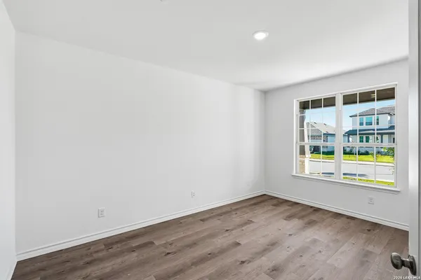 an empty room with a window