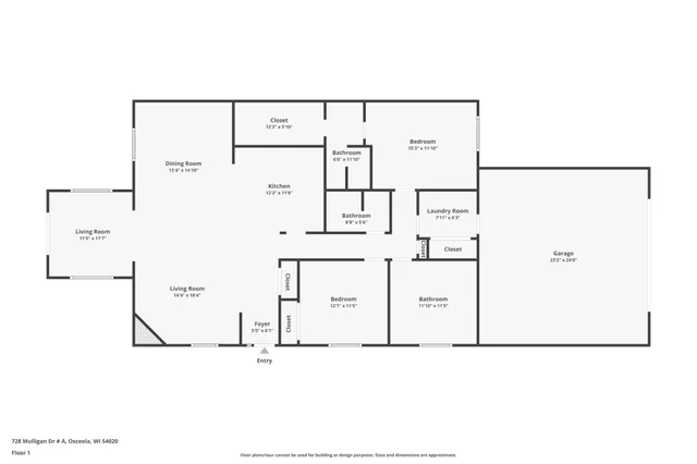 $320,000 | 728 Mulligan Drive, Unit A, Osceola, WI 54020