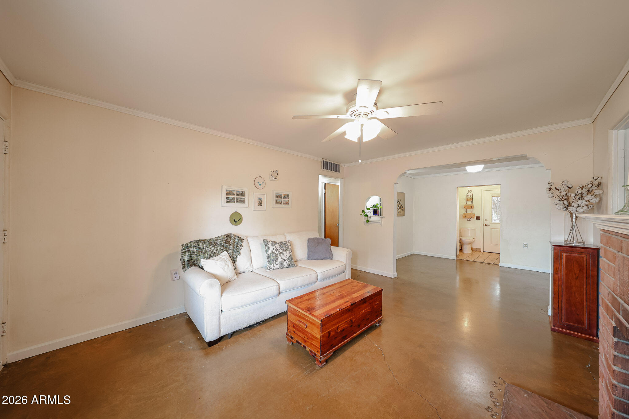 3108 North 21st Place Phoenix, AZ 85016 - Photo 9 of 56 a living room with furniture and wooden floor