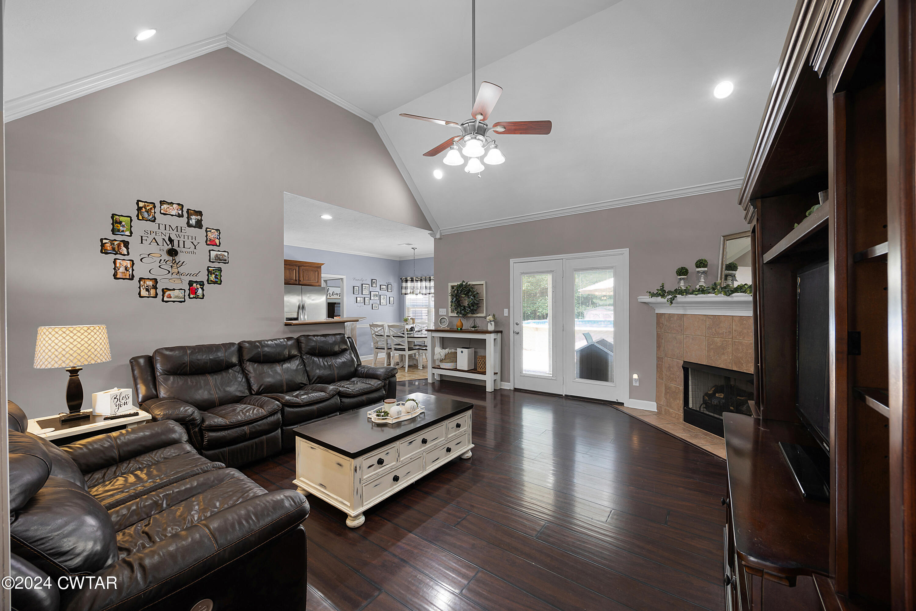 245 Station Road Beech Bluff, TN 38313 - Photo 9 of 23 a living room with furniture fireplace and flat screen tv