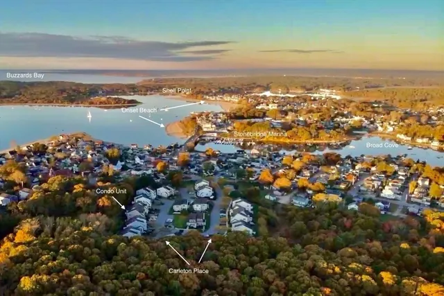 an aerial view of multiple house
