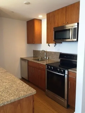 a view of a kitchen cabinets