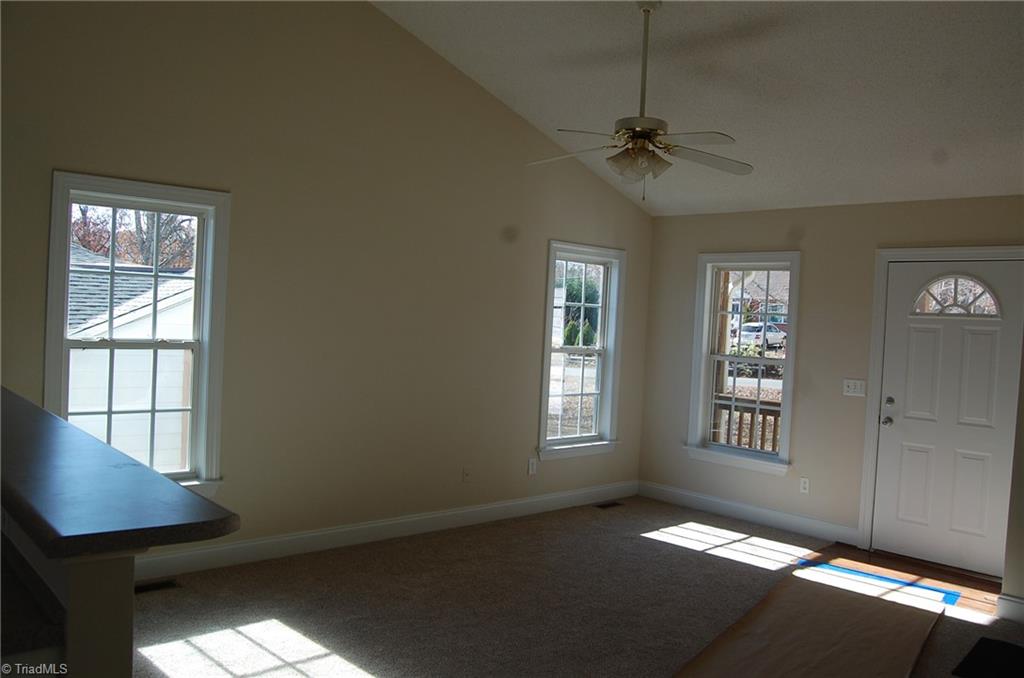 vaulted ceiling in LR