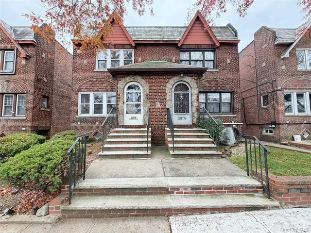 a front view of a house