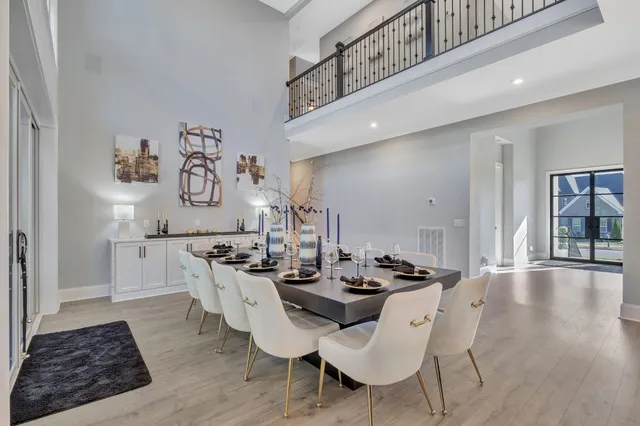 a white stove top oven sitting inside of a kitchen