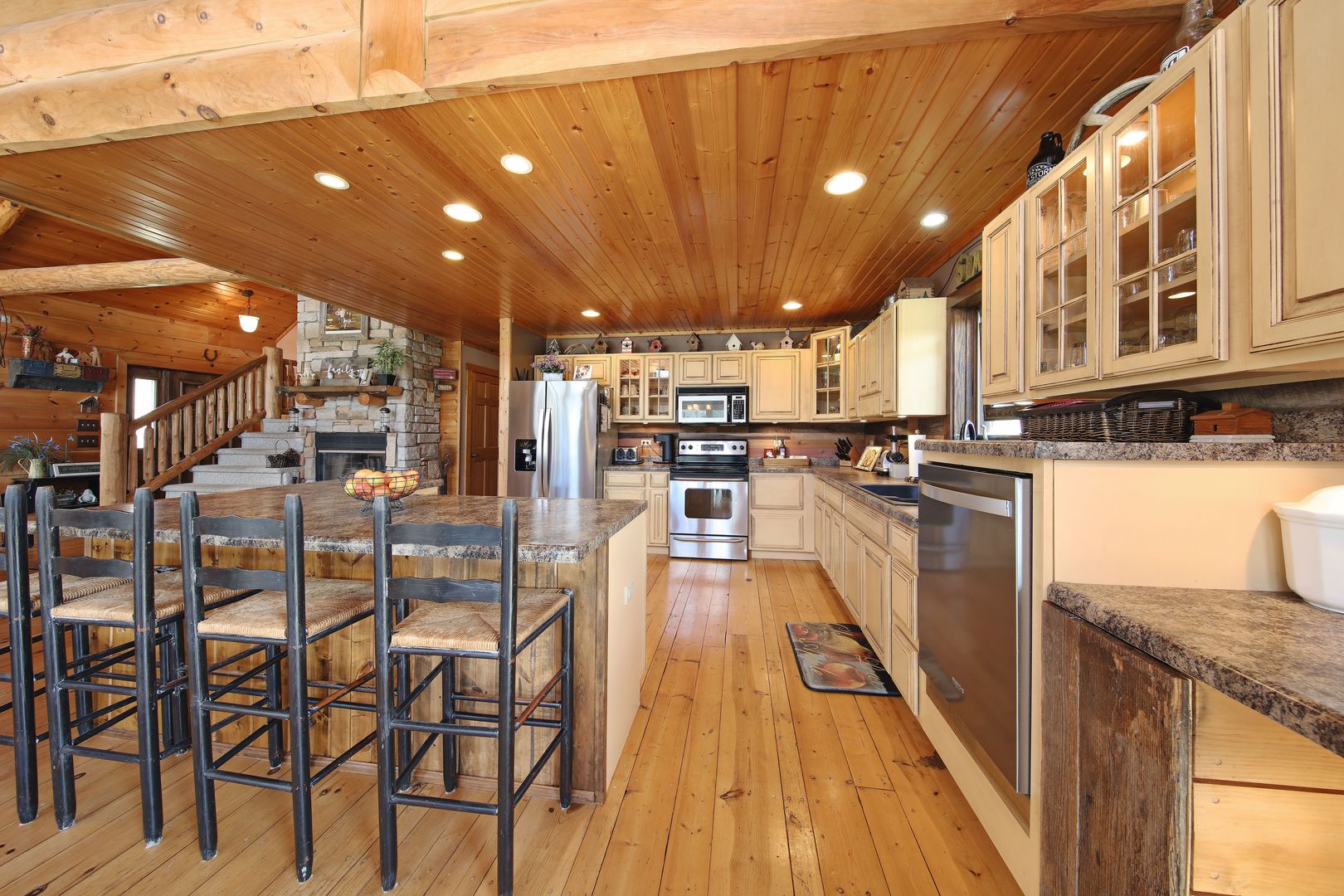7730 South Holm Road Dwight, IL 60420 - Photo 4 of 22 a view of a kitchen with furniture and wooden floor