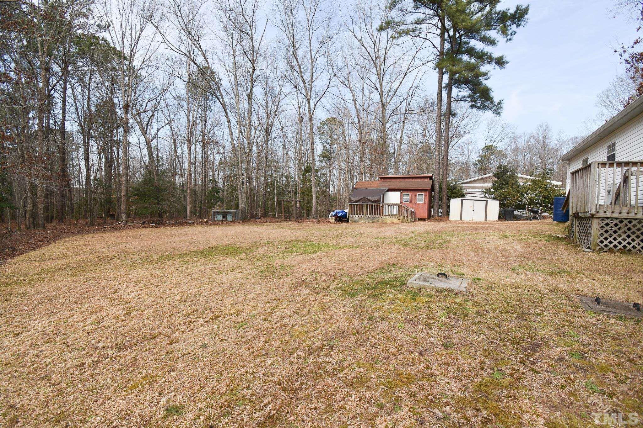8484 South Creek Road Willow Spring, NC 27592 - Photo 27 of 33 a view of a field with trees in front of it