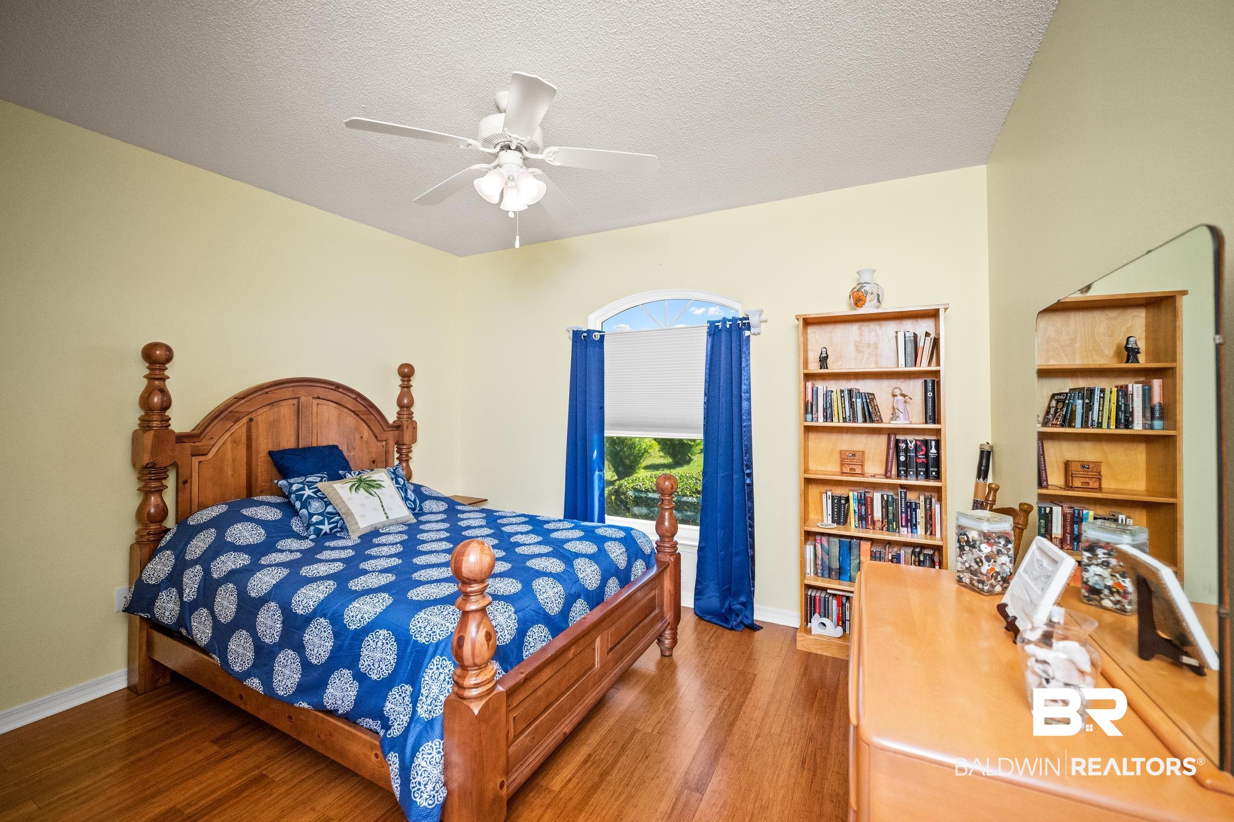 22355 East County Road 12 Foley, AL 36535 - Photo 35 of 54 Bedroom with wood finished floors, a textured ceiling, and a ceiling fan