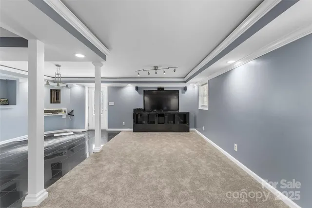 a view of a kitchen with a sink