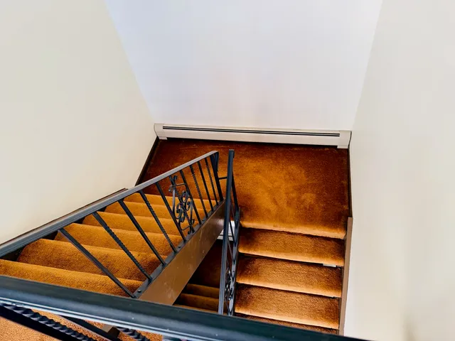 a view of wooden door