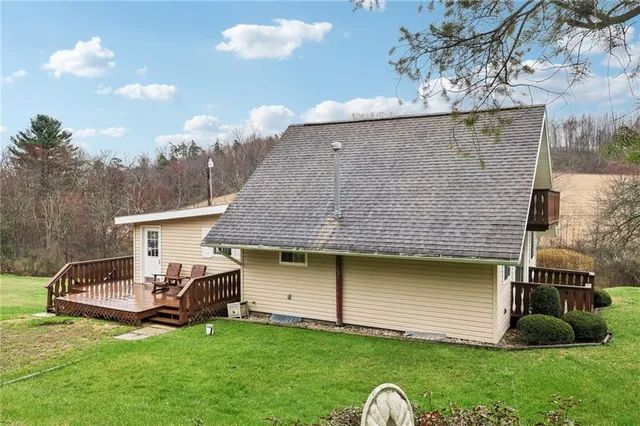 a aerial view of a house