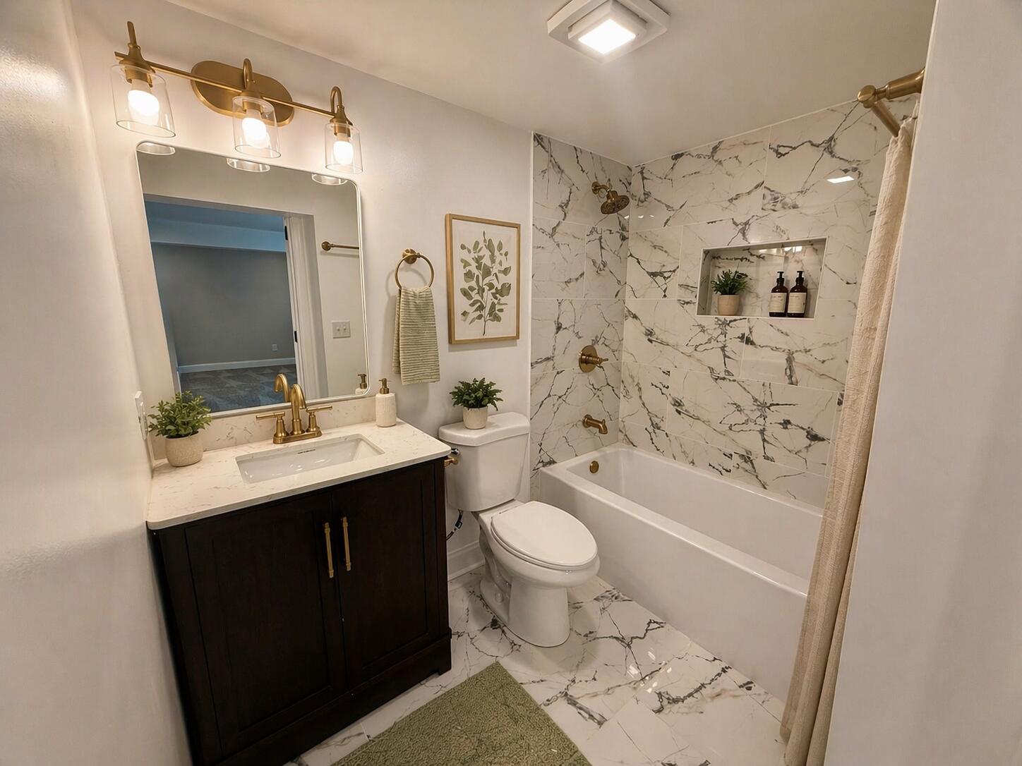 415 North Grand Boulevard Gary, IN 46403 - Photo 33 of 45 a bathroom with a sink toilet tub and shower