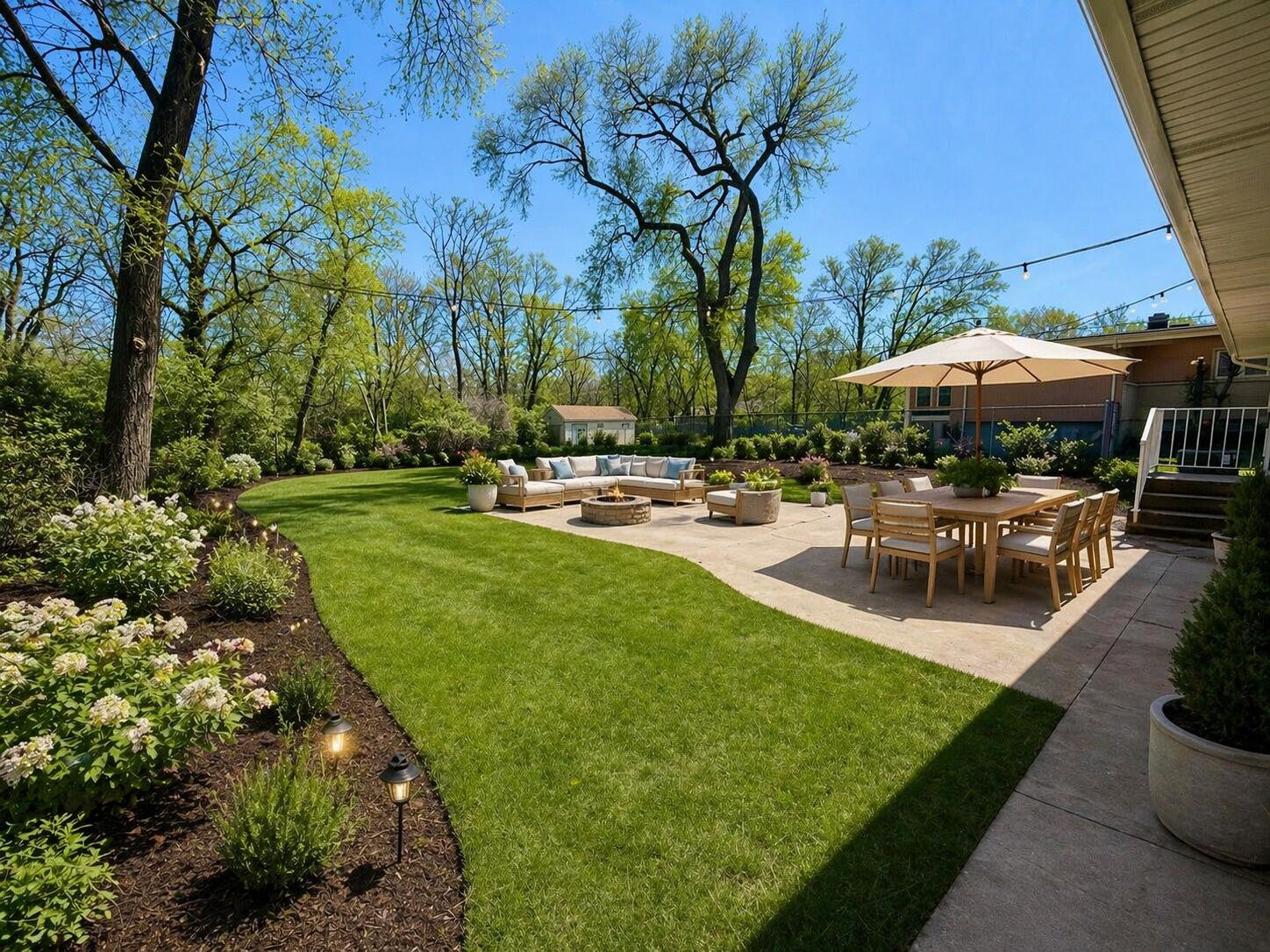 415 North Grand Boulevard Gary, IN 46403 - Photo 39 of 45 a view of a backyard with sitting area